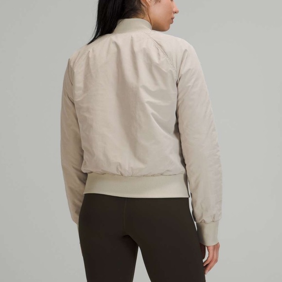 Lululemon cotton non-stop bomber jacket in raw linen - Picture 4 of 10